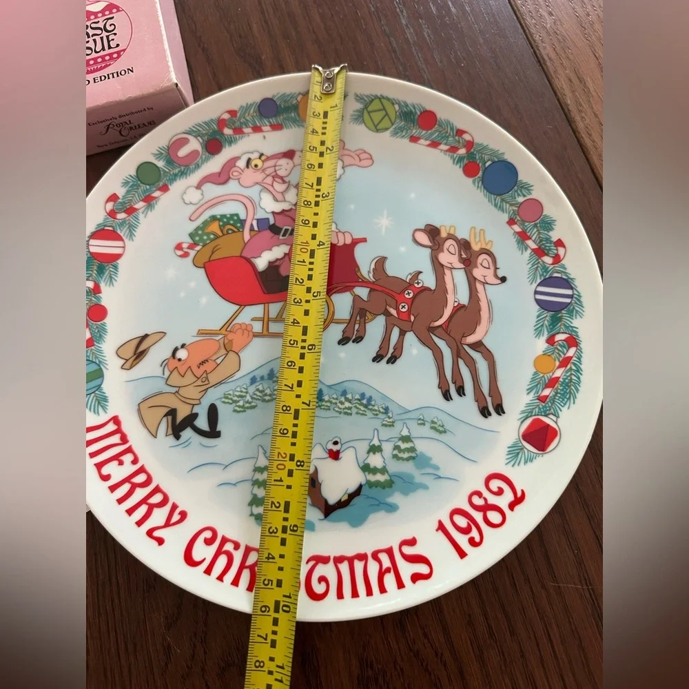Royal Orleans Limited Edit Merry Christmas 1982 Pink Panther Sleigh Ride 1st Ann